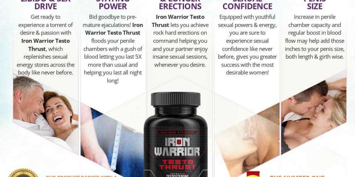 Iron Warrior Testo Thrust - Boost Testosterone Stamina, Lasting Power, and Strong Muscle