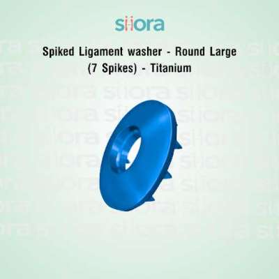 Spiked Ligament washer Round Large (7 Spikes) – Titanium Profile Picture