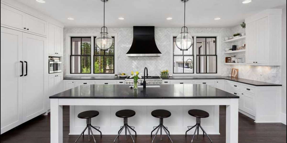 Sleek Black And White Kitchen Cabinets Brings Classic Yet Modern Touch To Your Home