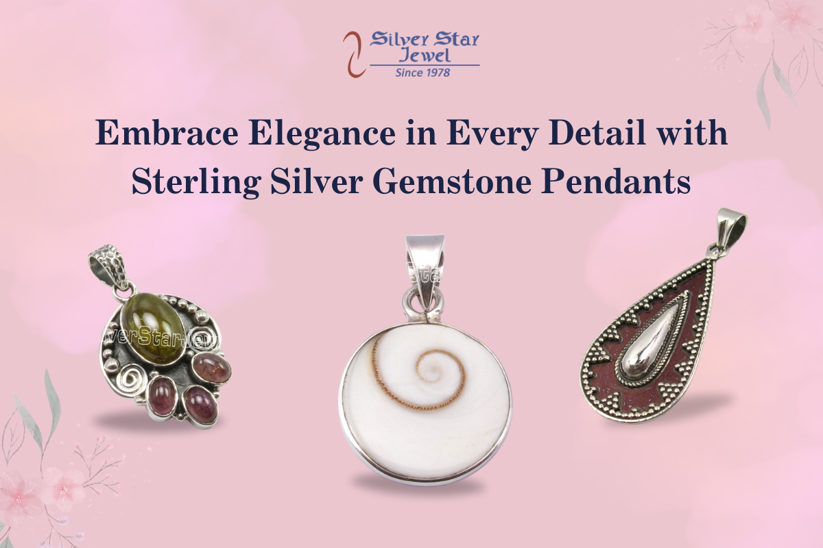 Embrace Elegance in Every Detail with Sterling Silver Gemstone Pendants